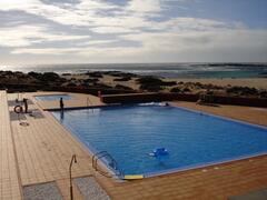Property Photo: Beedromm views overlooking the pool and beaches