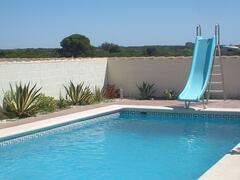 Property Photo: The fabulous pool and slide at Casa Feliz