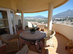 Property Photo: Main Terrace. 3 bedroom apartment rental. Nueva Andalucia