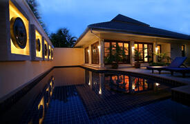 Property Photo: Early evening at the villa.