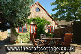 Property Photo: The patio and entrance to The Croft Cottage