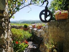 Property Photo: The garden looks out over vineyards
