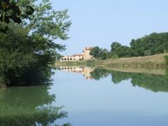 Property Photo: Lassalle from the end of the private lake