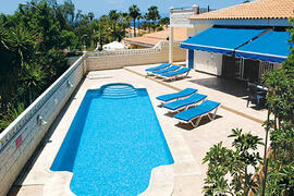 Property Photo: Pool and Villa View.