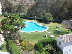 Property Photo: View of the pool from the roof terrace